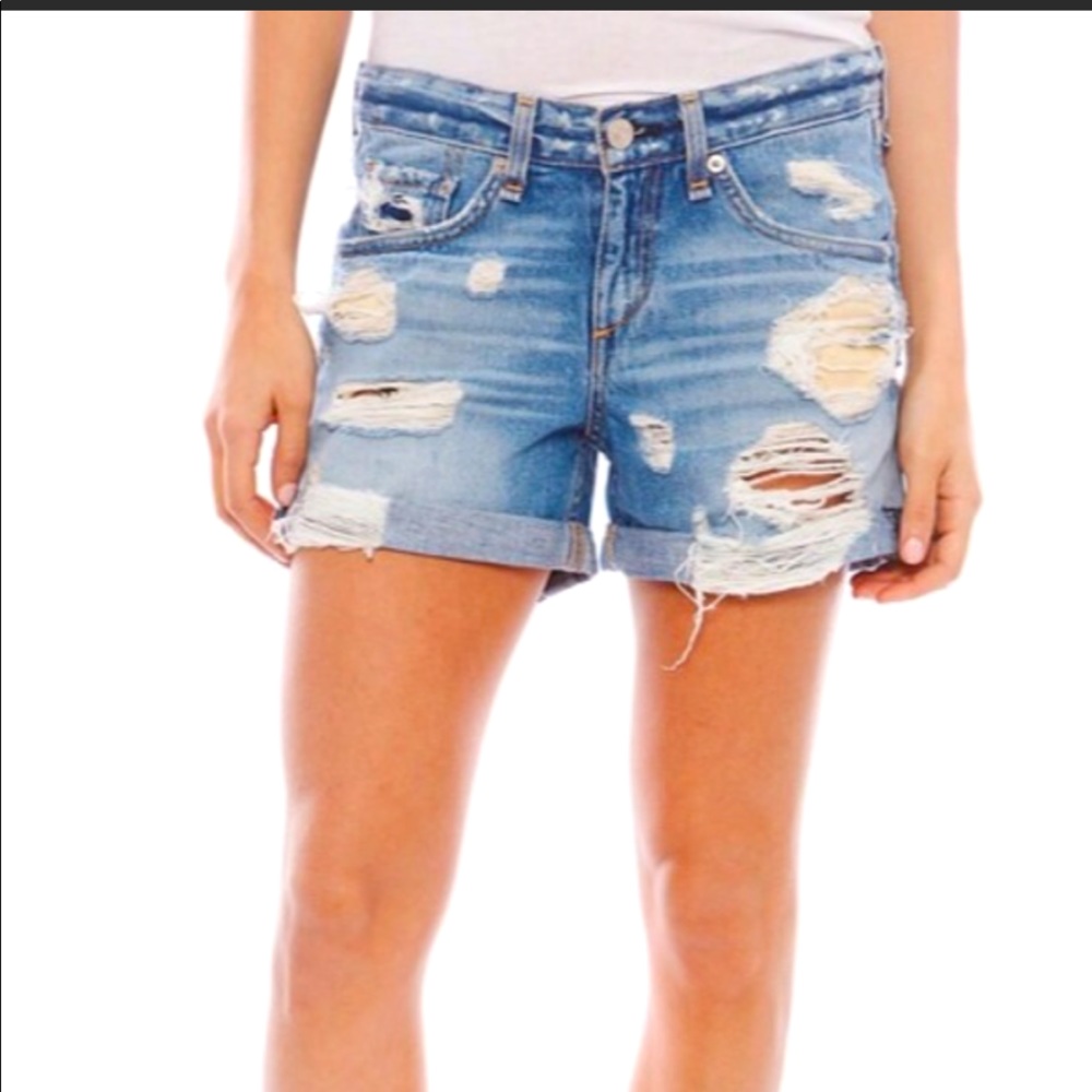 Rag & Bone tipped boyfriend shorts size 25